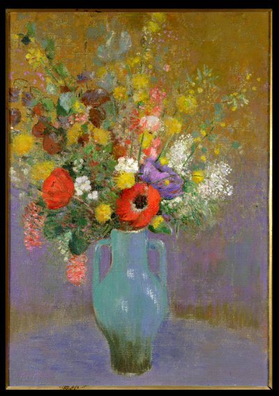 Boeket wilde bloemen, ca. 1900 door Odilon Redon